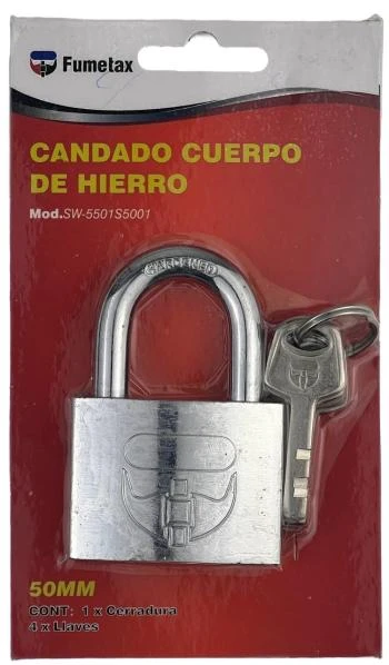 CANDADO CUERPO DE HIERRO 5001-1